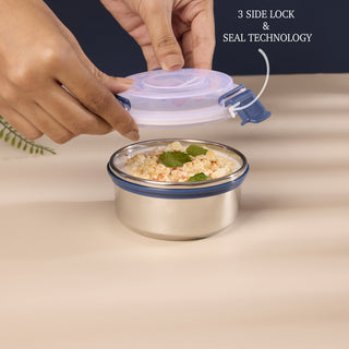 Aqua Duplex Lunch Box Blue