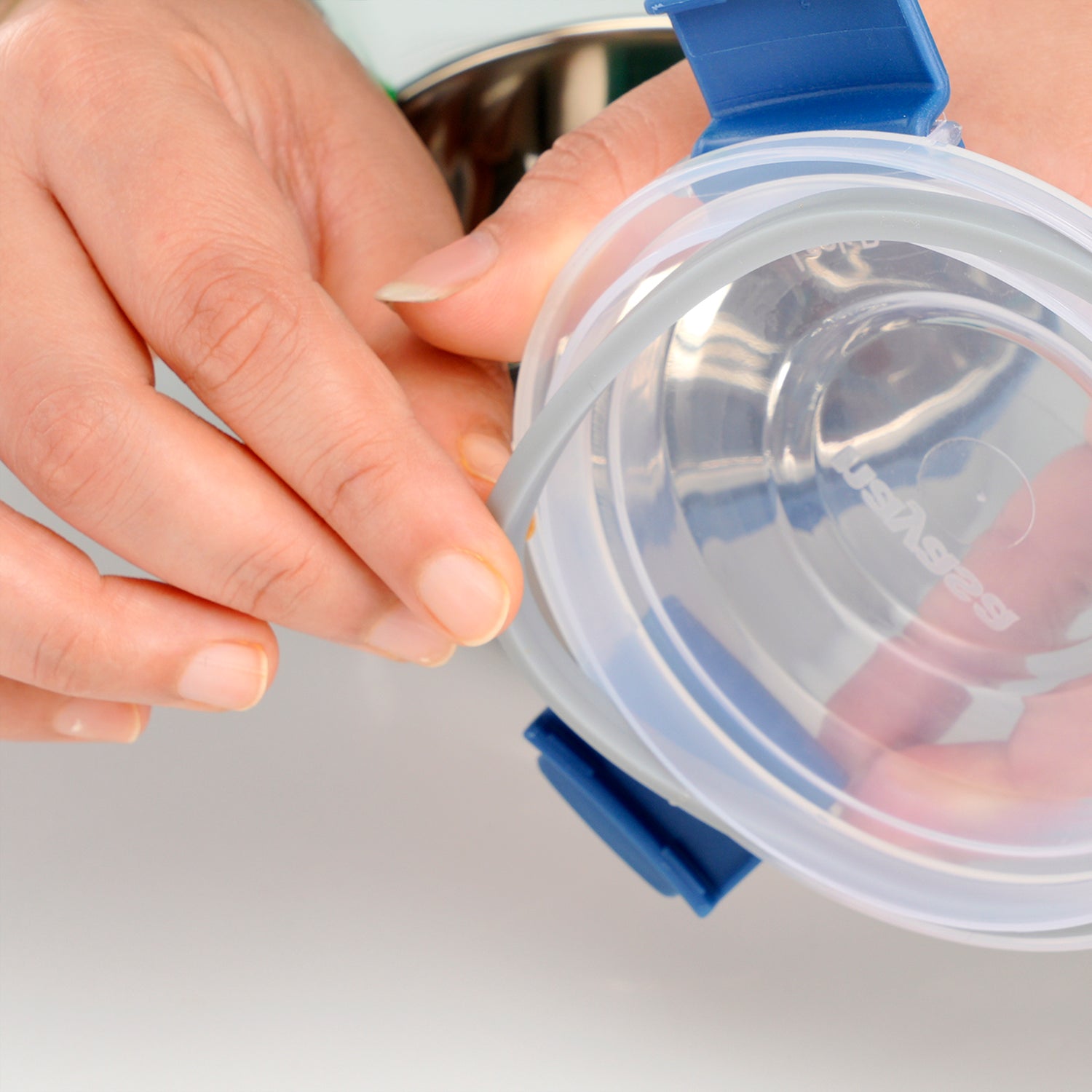 Aqua Duplex Lunch Box Blue