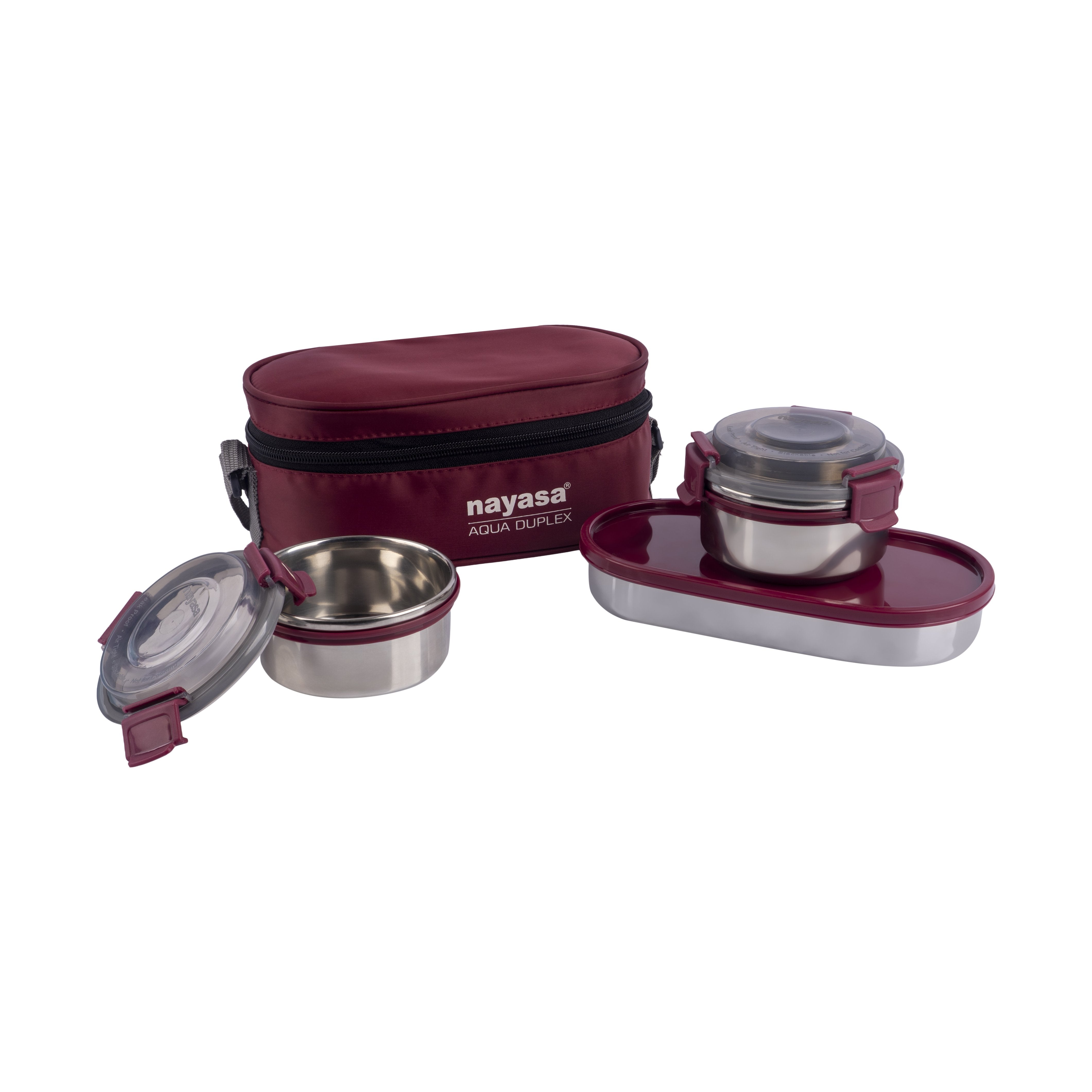 Aqua Duplex Lunch Box Red