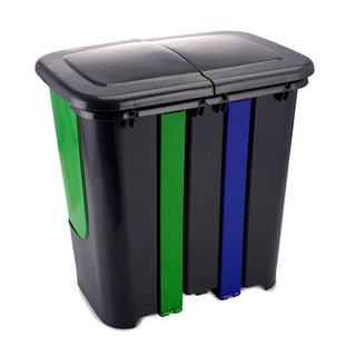 2 In 1 Pedal Bin Bold Dustbin Blue & Green