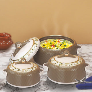 Coral Casserole Gift Set Of 3  1000, 1500, 2000 ml