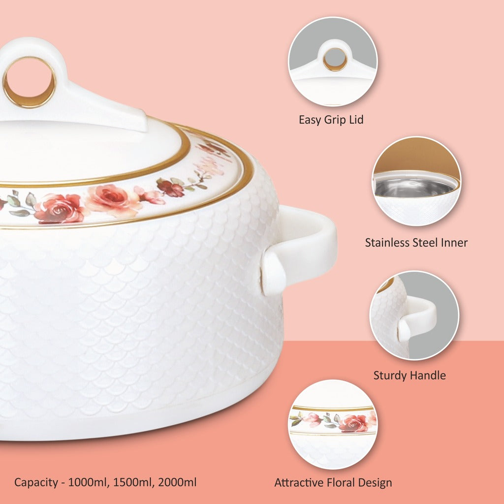 Coral Casserole Gift Set Of 3  1000, 1500, 2000 ml