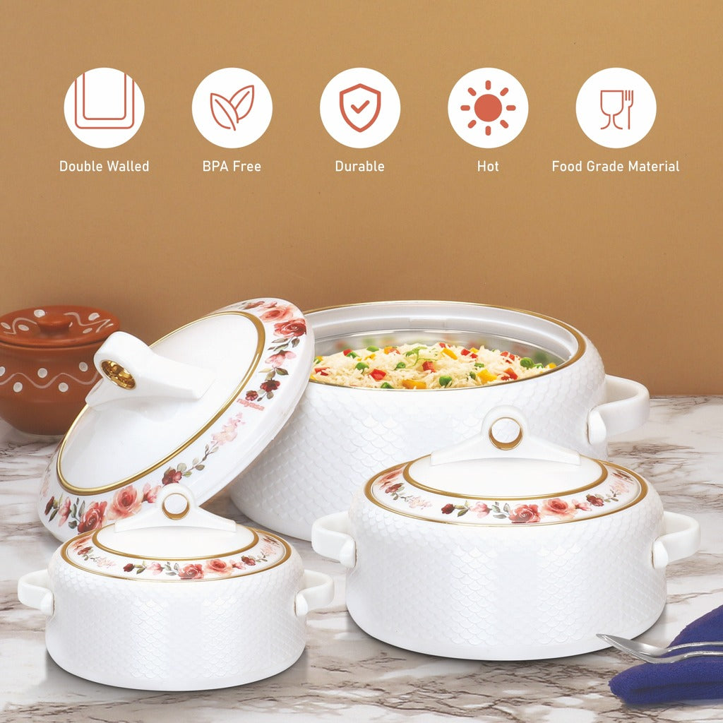 Coral Casserole Gift Set Of 3  1000, 1500, 2000 ml