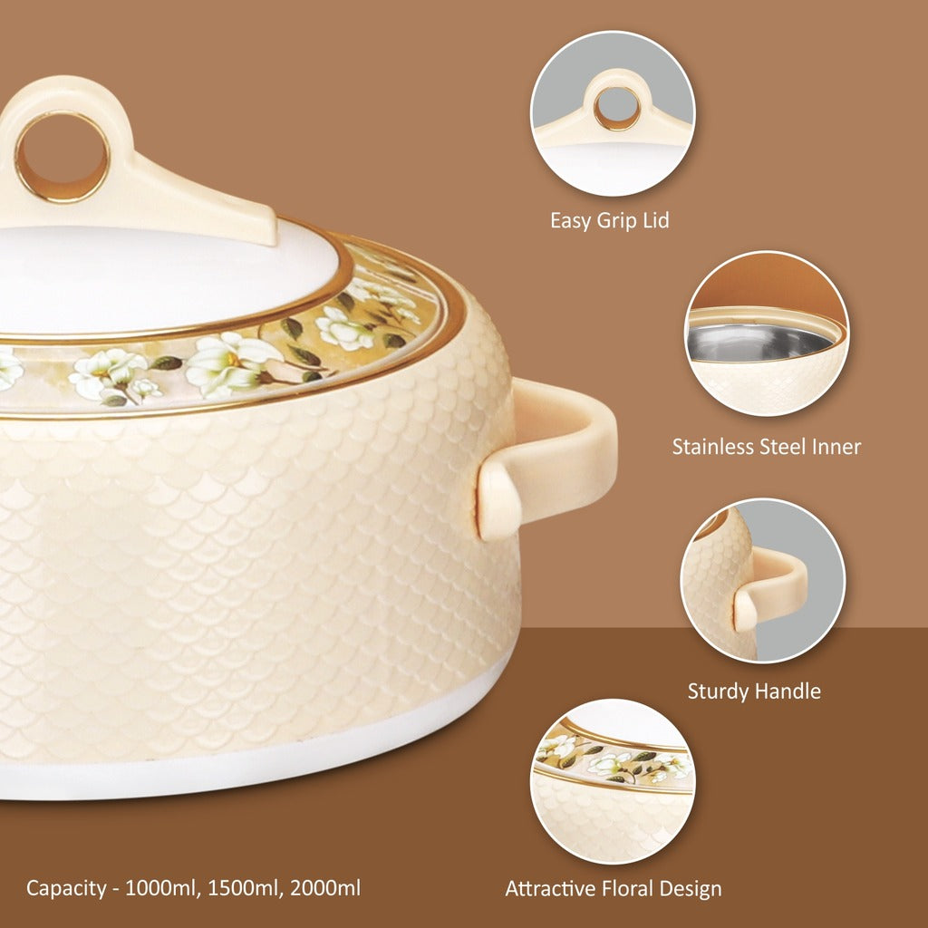 Coral Casserole Gift Set Of 3  1000, 1500, 2000 ml