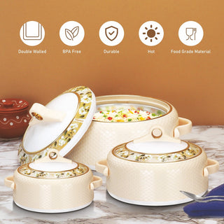 Coral Casserole Gift Set Of 3  1000, 1500, 2000 ml