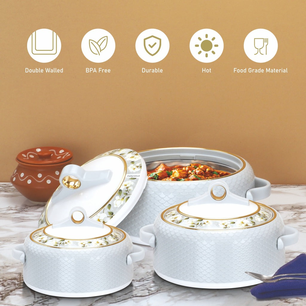 Coral Casserole Gift Set Of 3  1000, 1500, 2000 ml