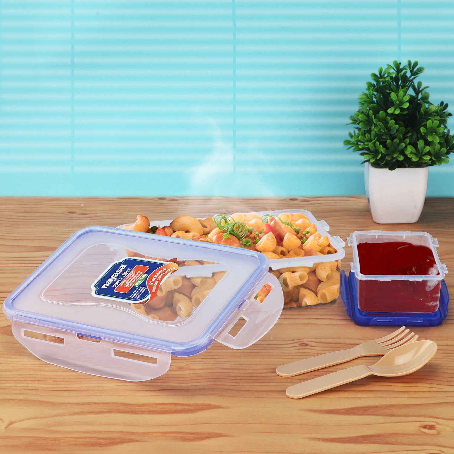Super Lock Deluxe Lunch box Blue / 800 ml / Set of 2