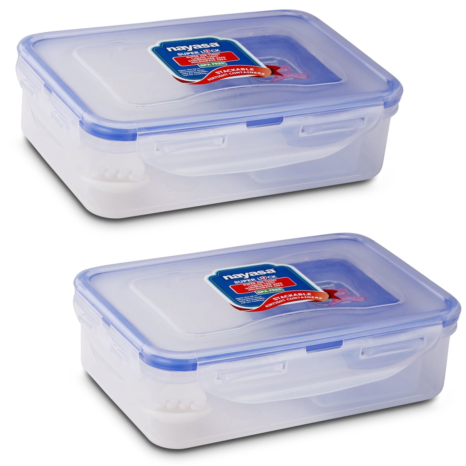 Super Lock Deluxe Lunch box Blue / 800 ml / Set of 2