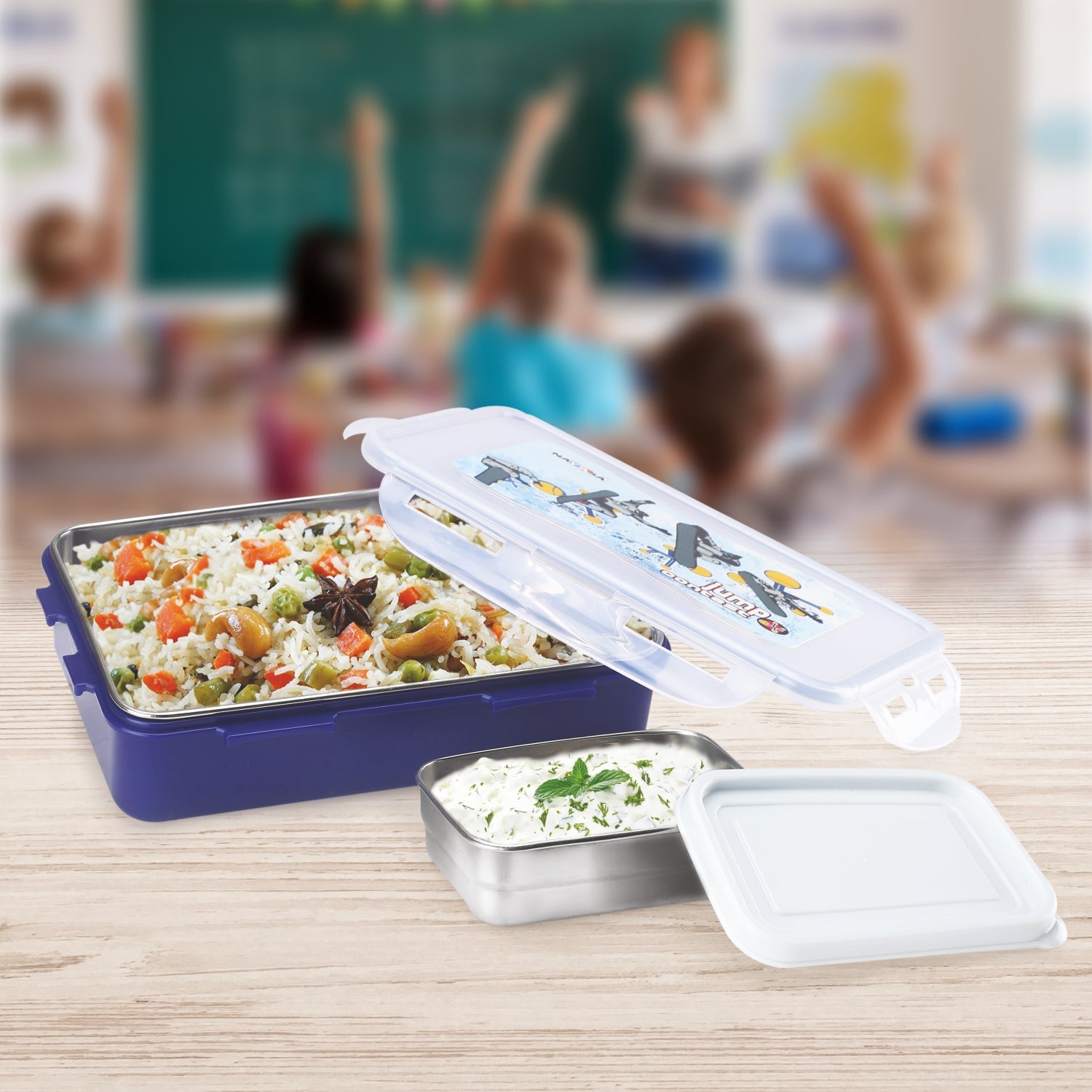 Super Lock Deluxe Lunch box Blue / 800 ml / Set of 1