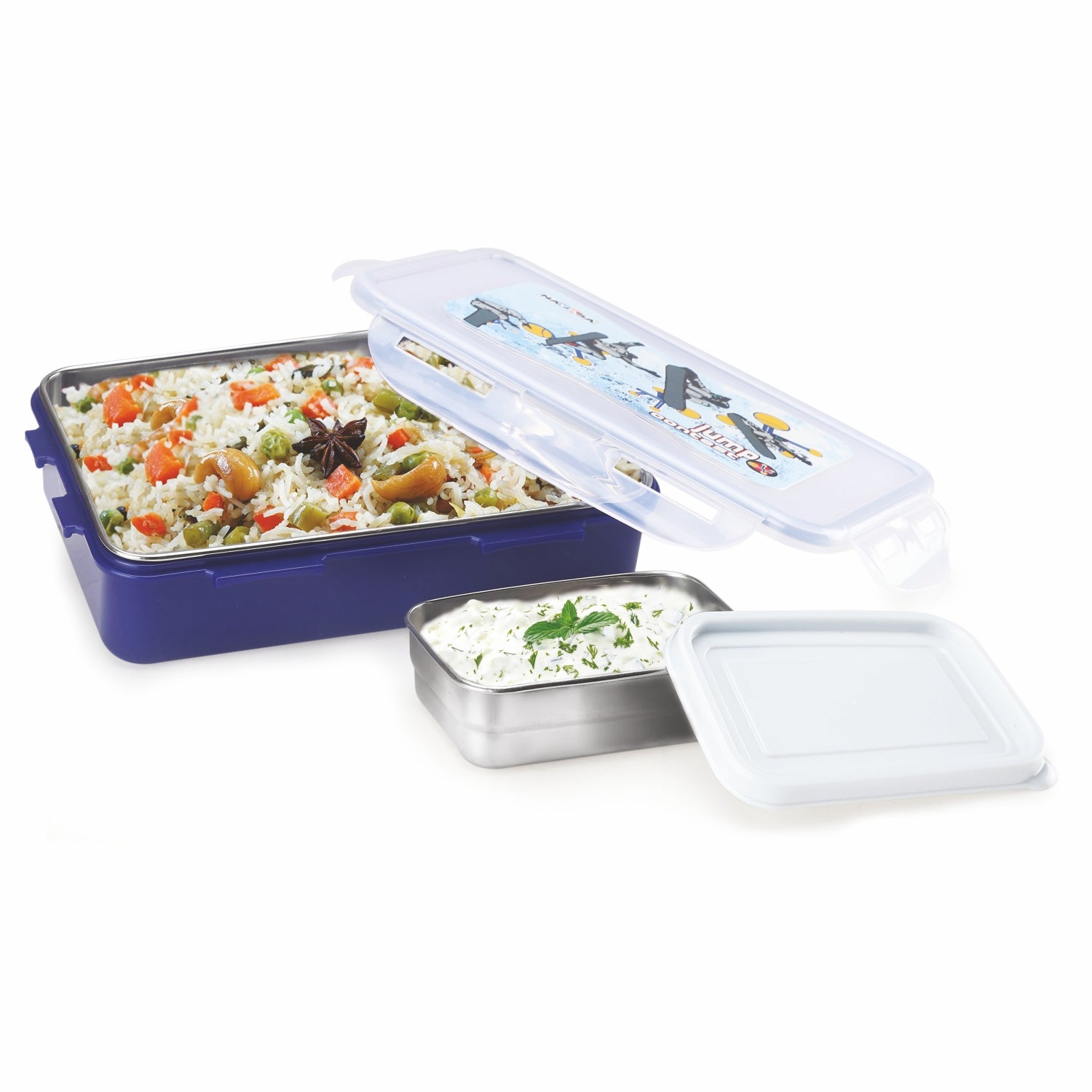 Super Lock Deluxe Lunch box Blue / 800 ml / Set of 1