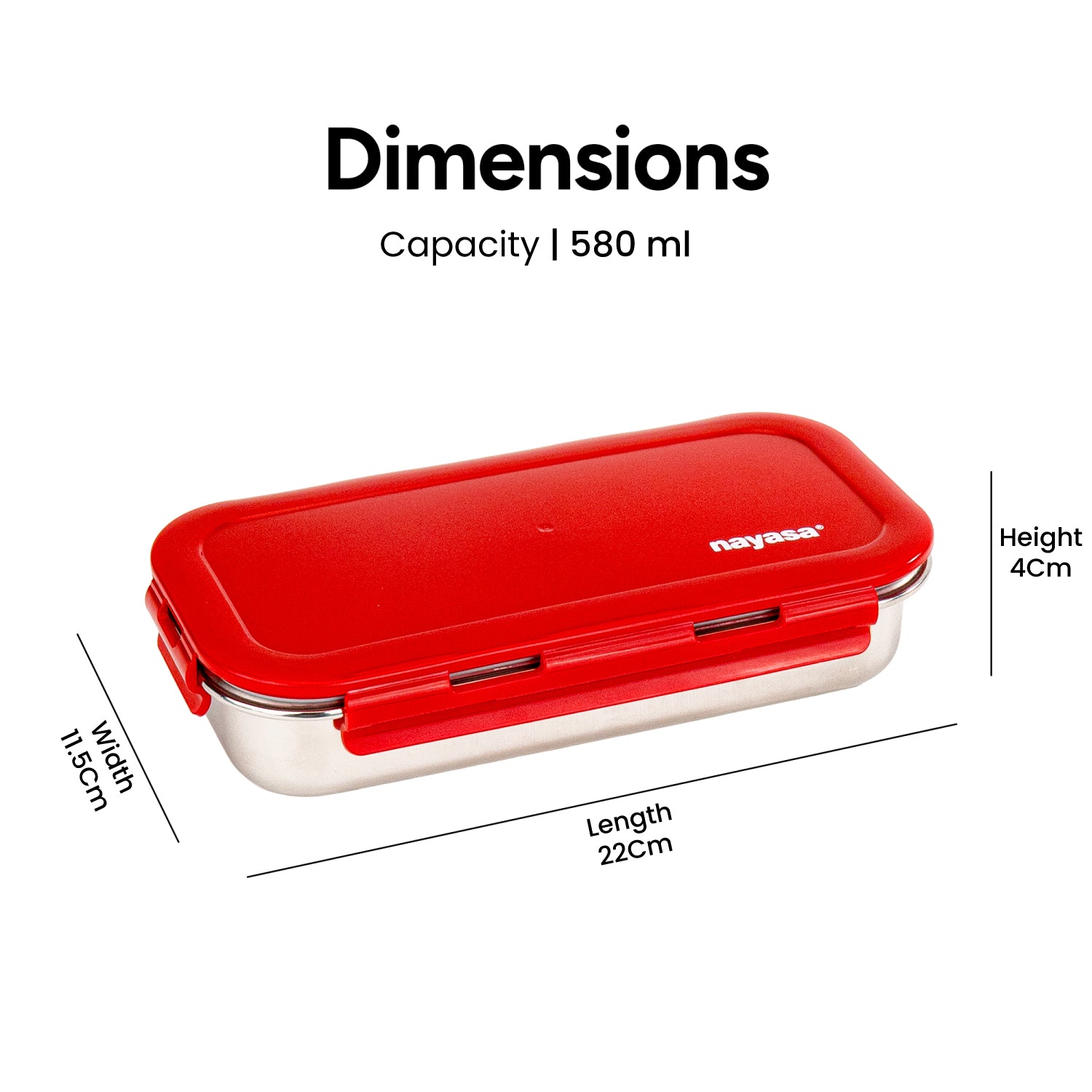 Eco Roti Lunch Box Red / 580ml