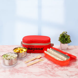 Duplex Dlx Lunch Box Red