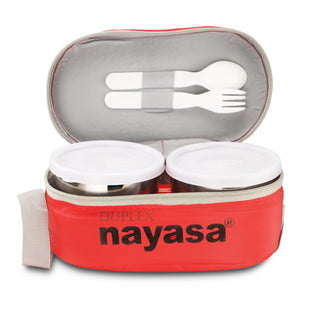 Duplex Dlx Lunch Box Red