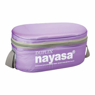 Duplex Deluxe Lunch Box with 2 Stainless Steel Containers & Soft Insulated Bag