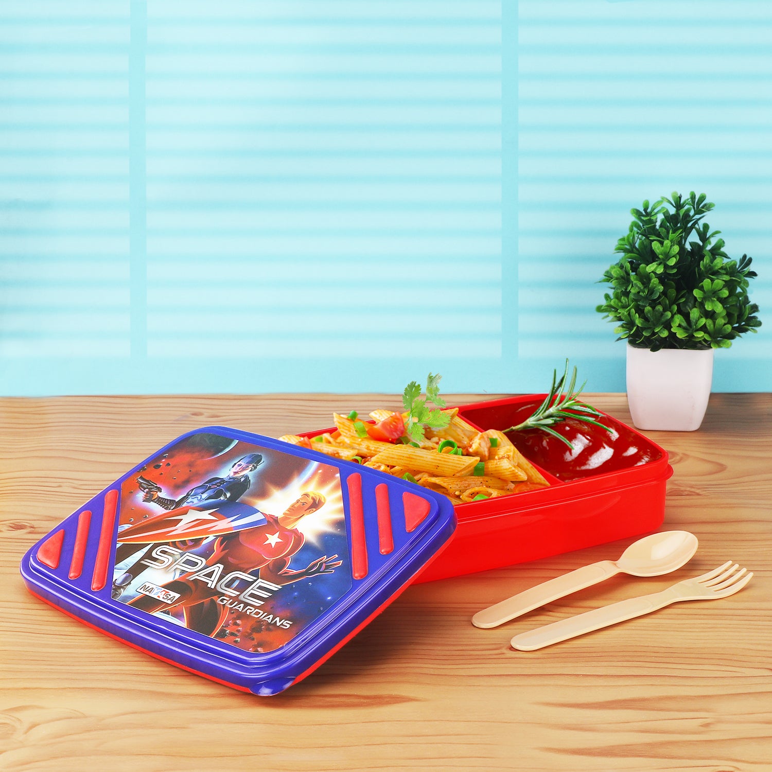 Spill Guard Lunch Box Red