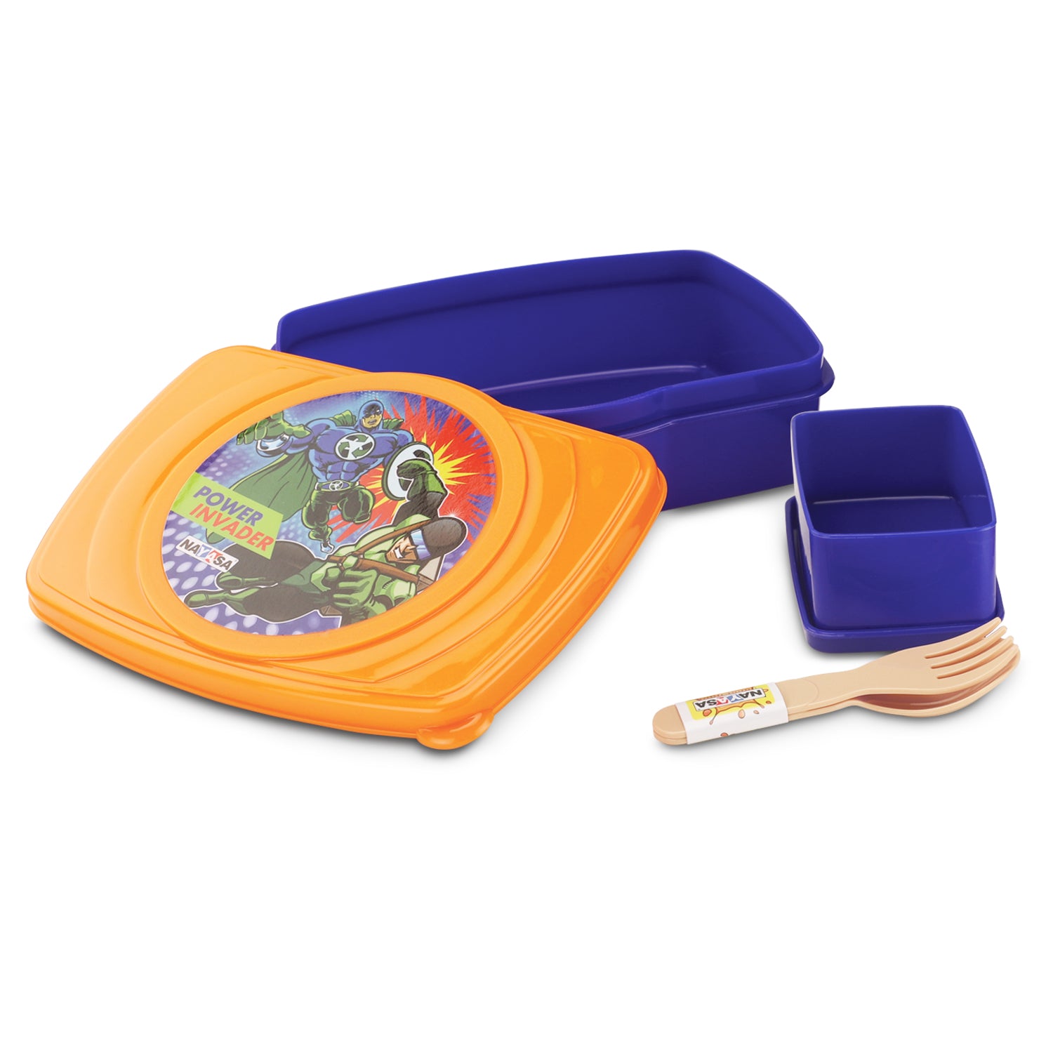 Zoom Regular Plastic Lunch Box Blue