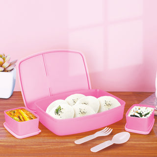 Witty Big Regular Lunch Box, set of 3 Pink
