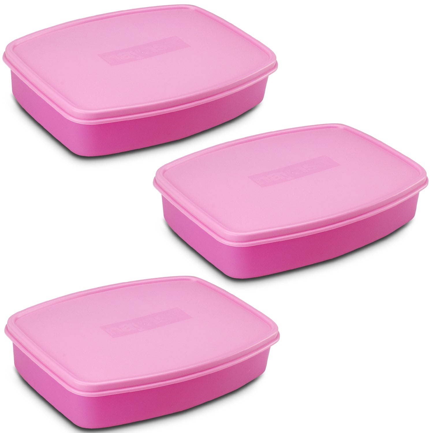 Witty Big Regular Lunch Box, set of 3 Pink