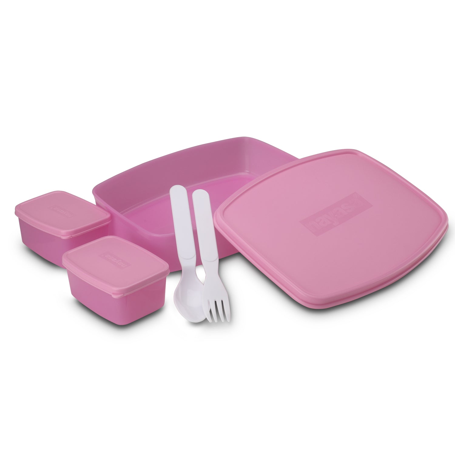 Witty Big Regular Lunch Box, set of 3 Pink