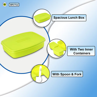 Witty Big Regular Lunch Box, set of 3 Green