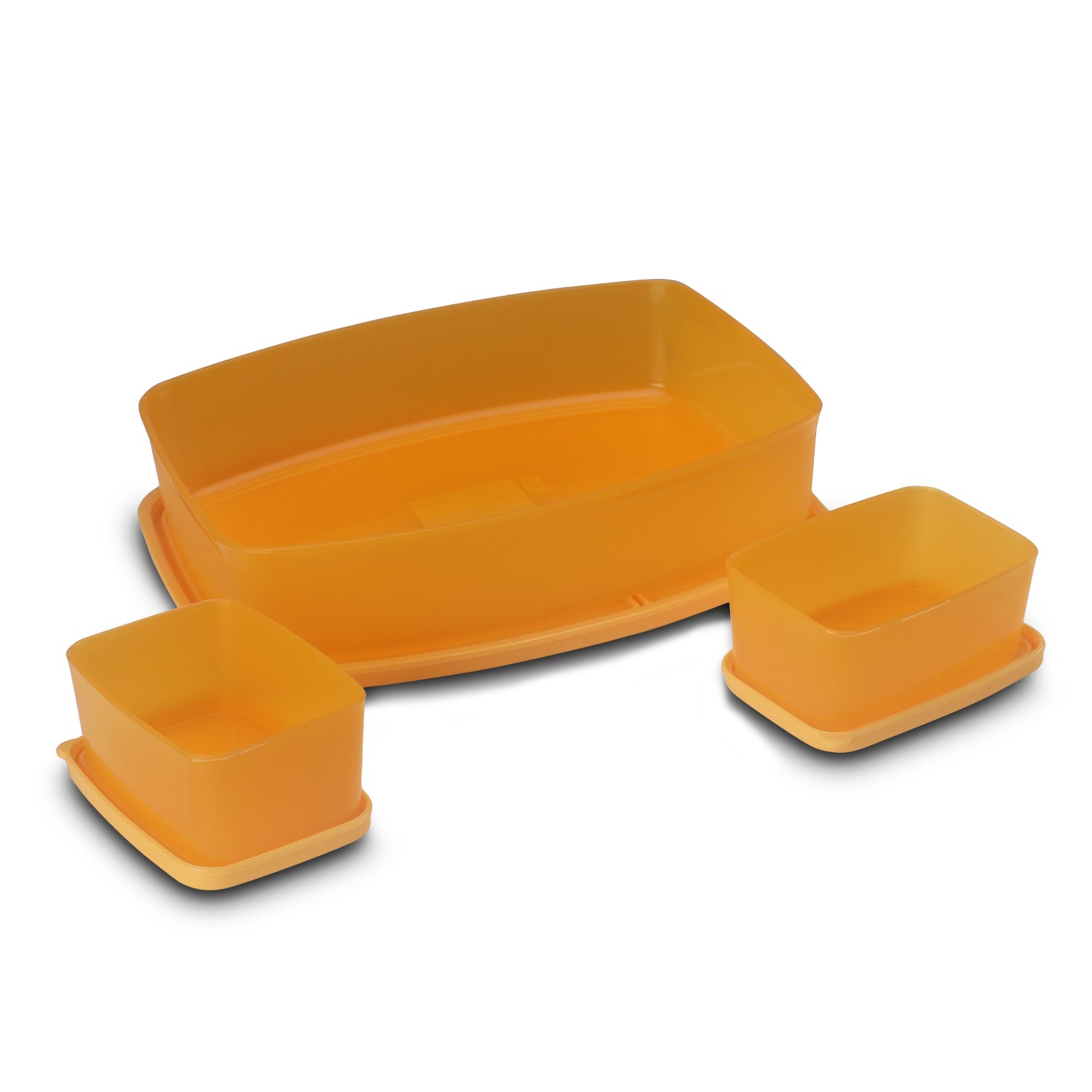 Witty Big Regular Lunch Box, set of 3 Orange