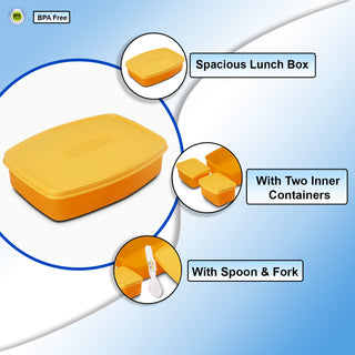 Witty Big Regular Lunch Box, set of 3 Orange