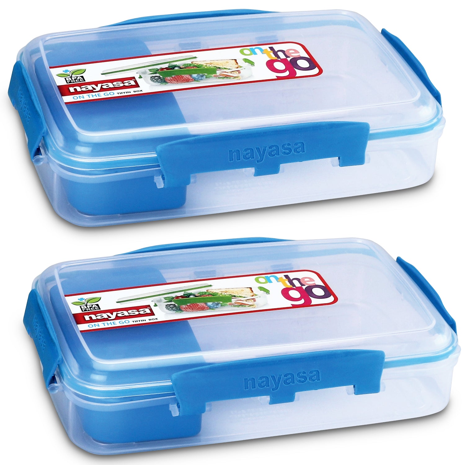 On The Go Lunch Box, Pack of 2 Yellow