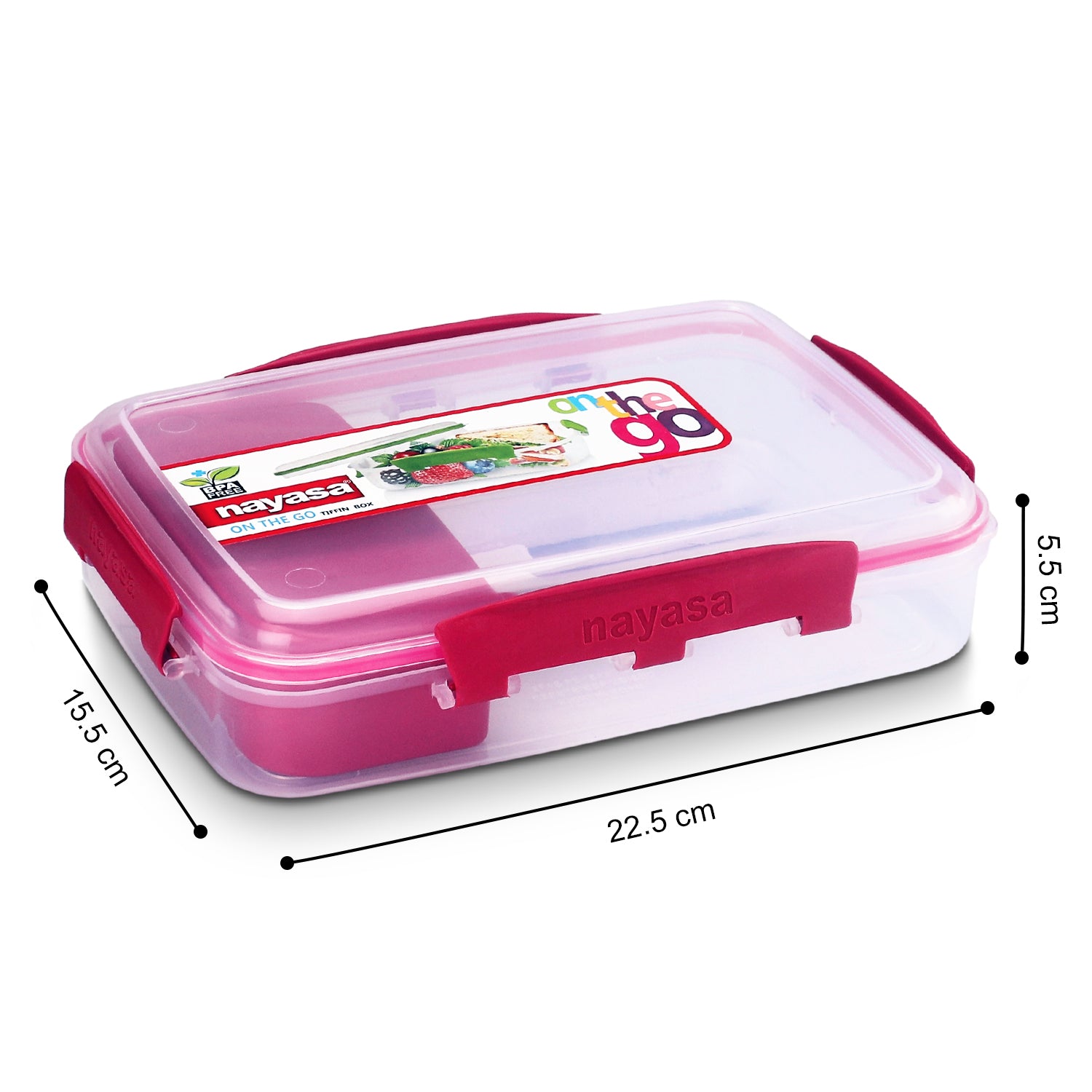 On The Go Lunch Box, Pack of 2 Pink