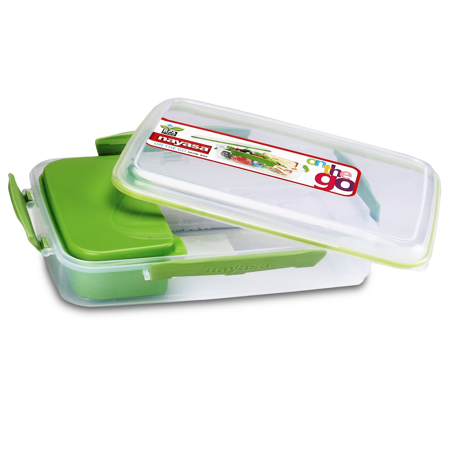On The Go Lunch Box, Pack of 2 Green