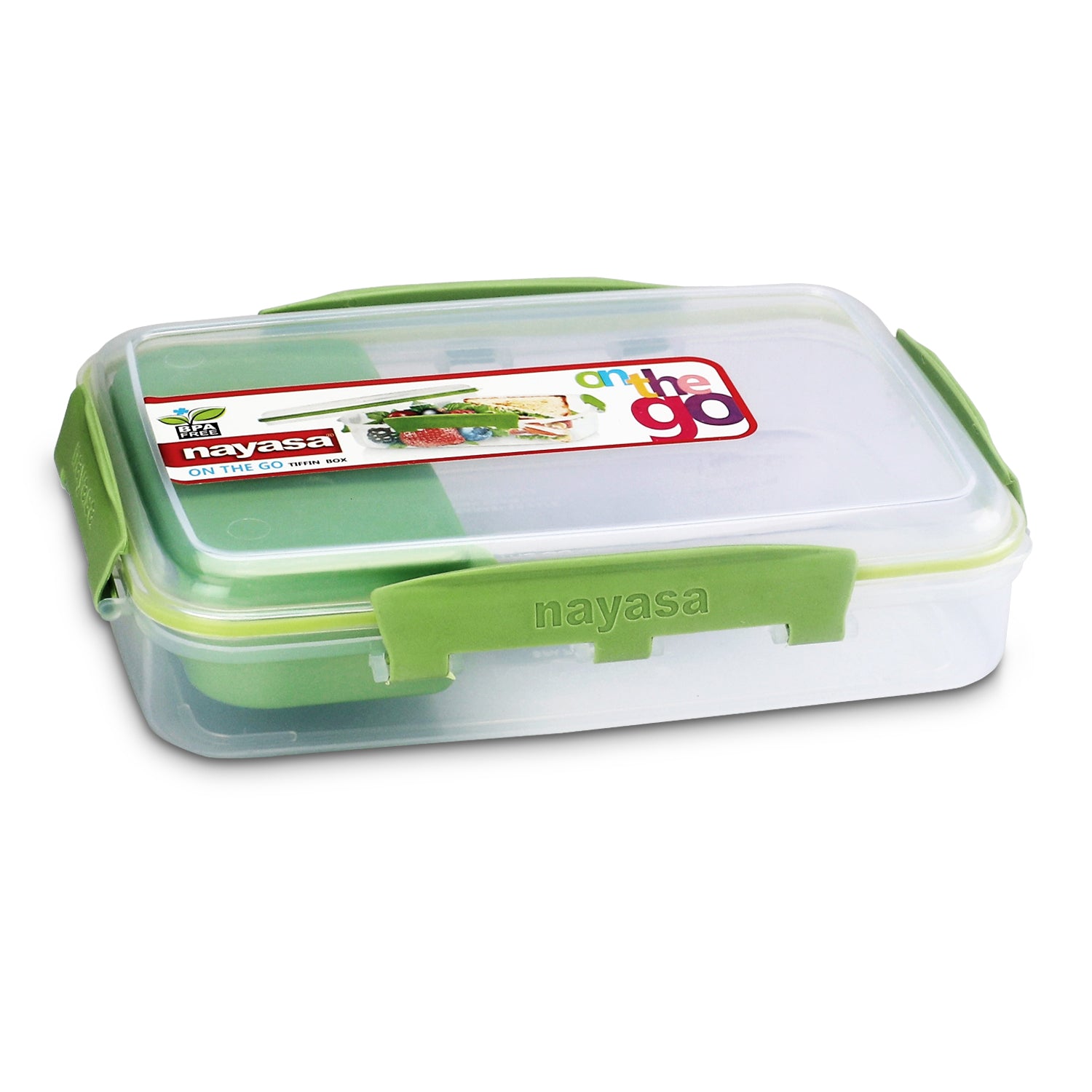 On The Go Lunch Box, Pack of 2 Green