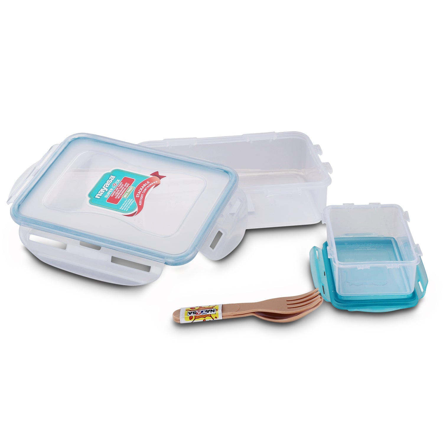 Super Lock Deluxe Lunch box Green / 550 ml / Set of 2