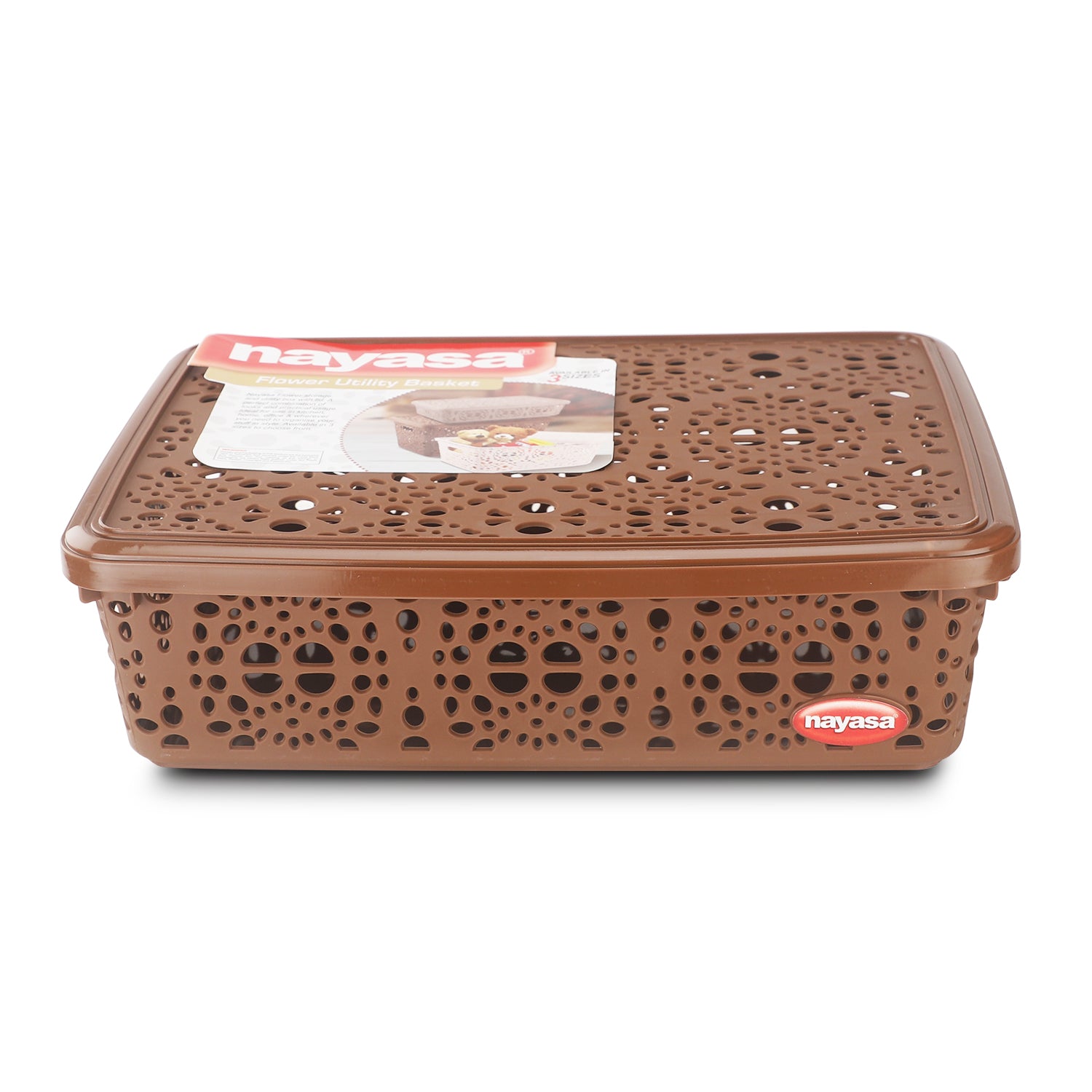 Flower Storage Basket Brown / Combo( S+M+B)