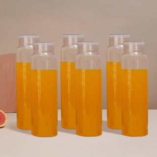 Clarity Plastic Water Bottle, 1000 ml Clear / Set of 6