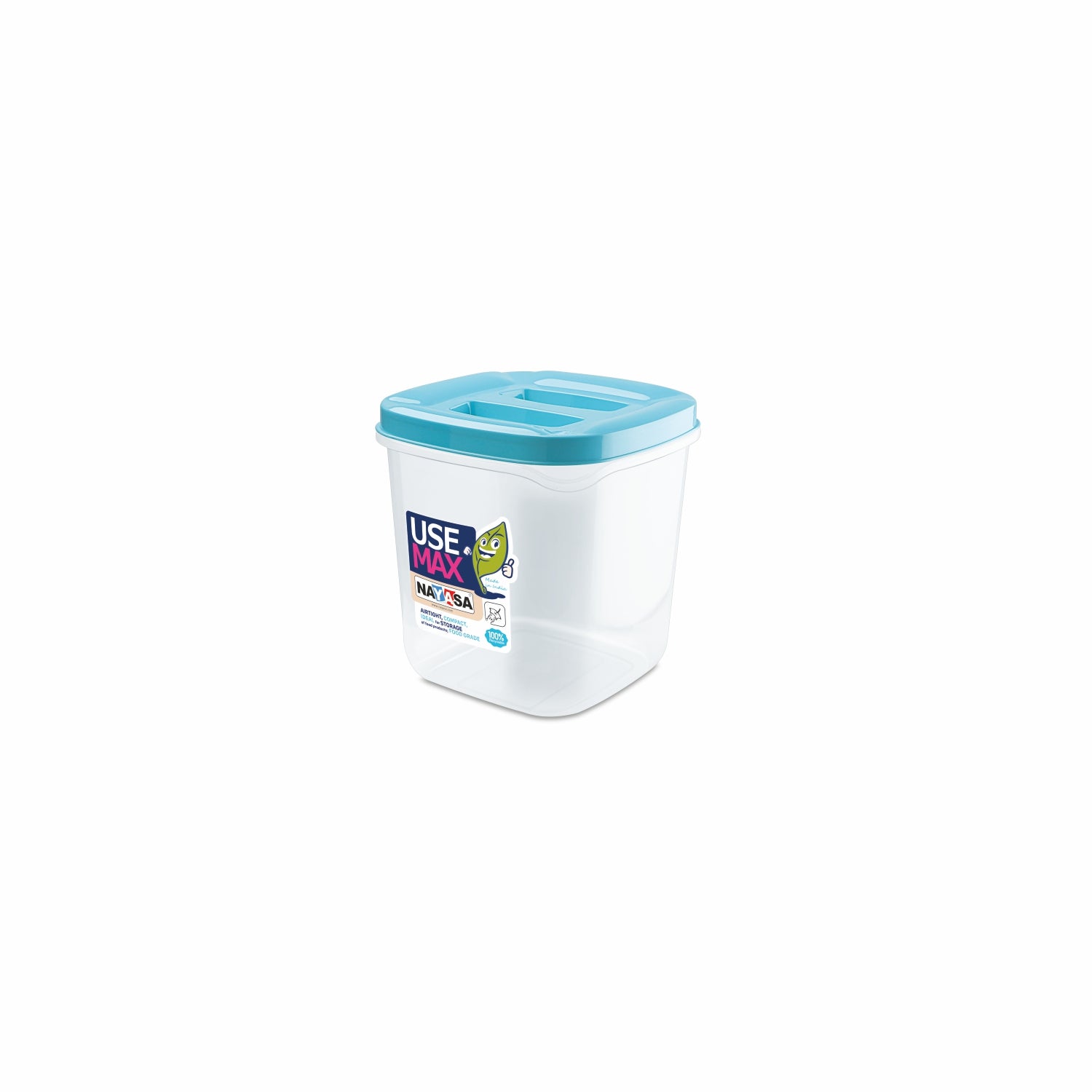 Use Max Food Storage Container, Set of 3 Blue / 1500 ml