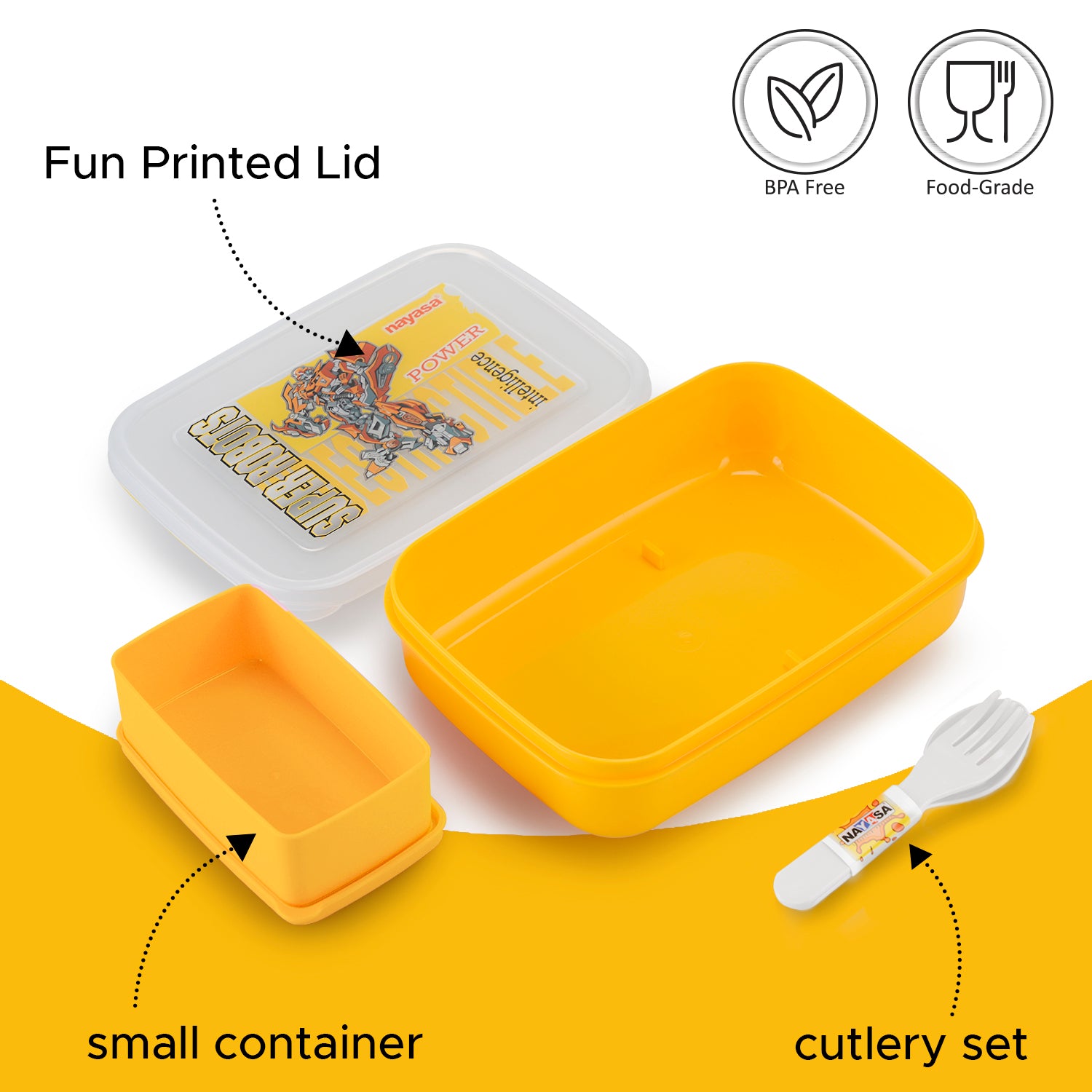 Ninja Regular Lunch Box Yellow