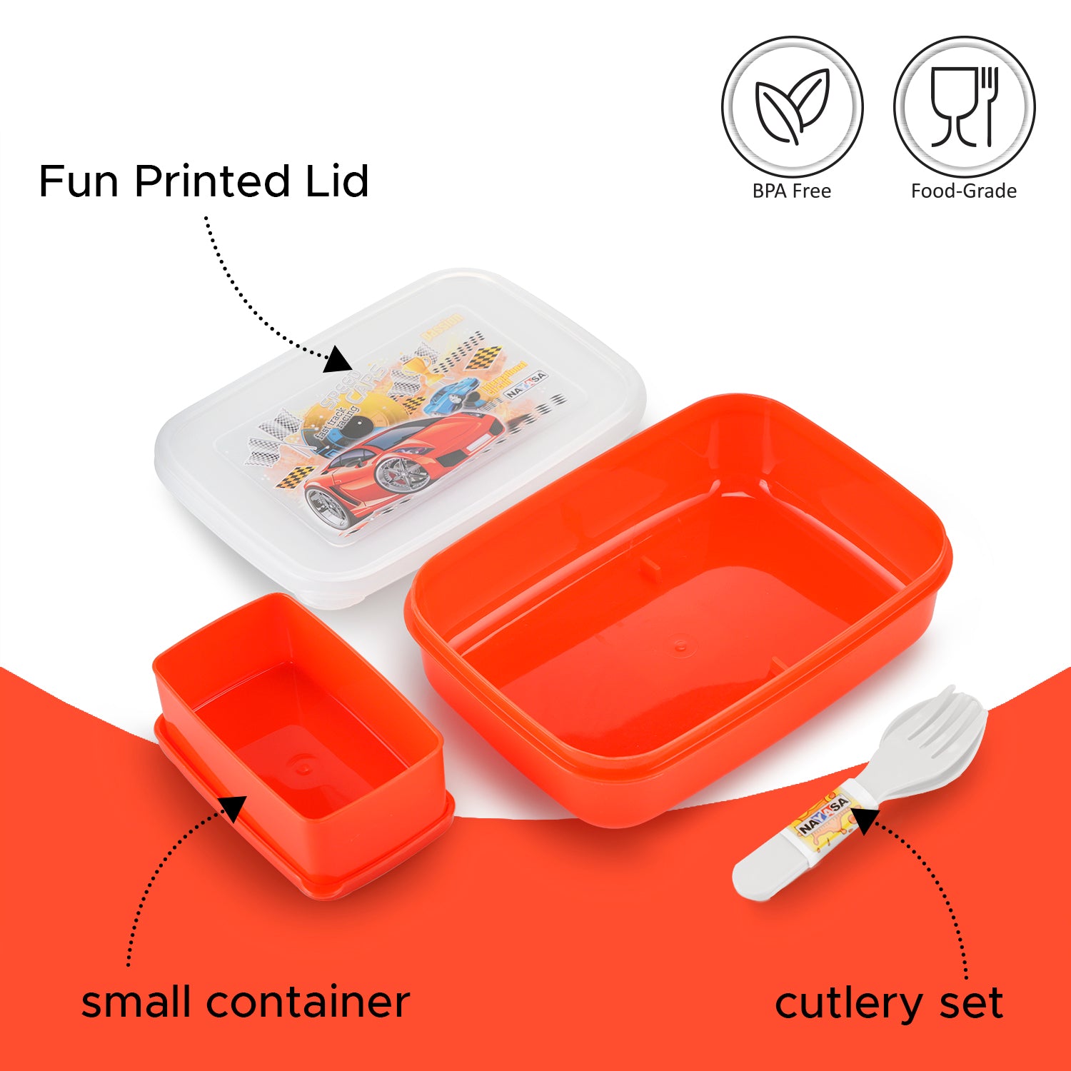 Ninja Regular Lunch Box Red