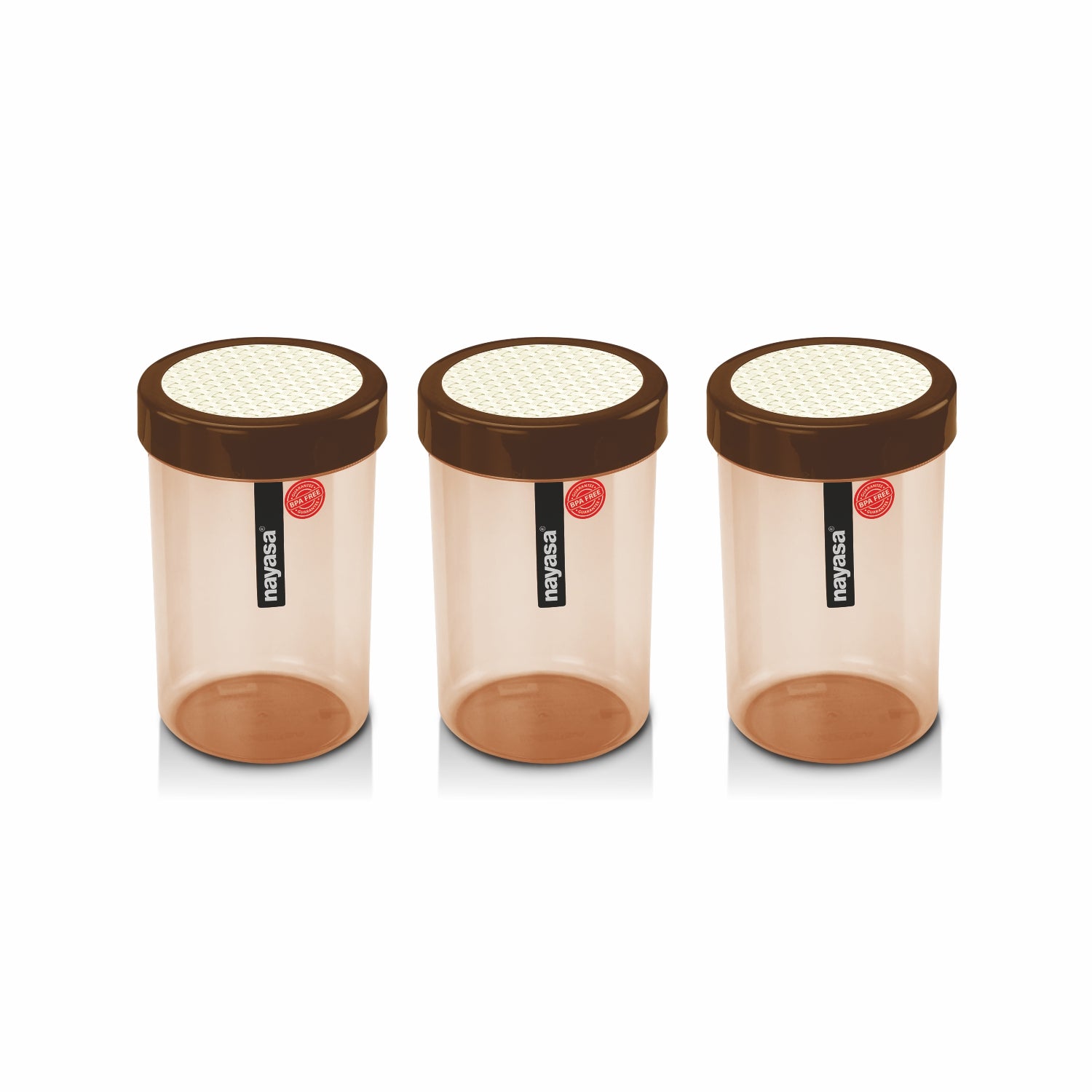 Retro Food Storage Container Brown / 1000 ml / Set of 3