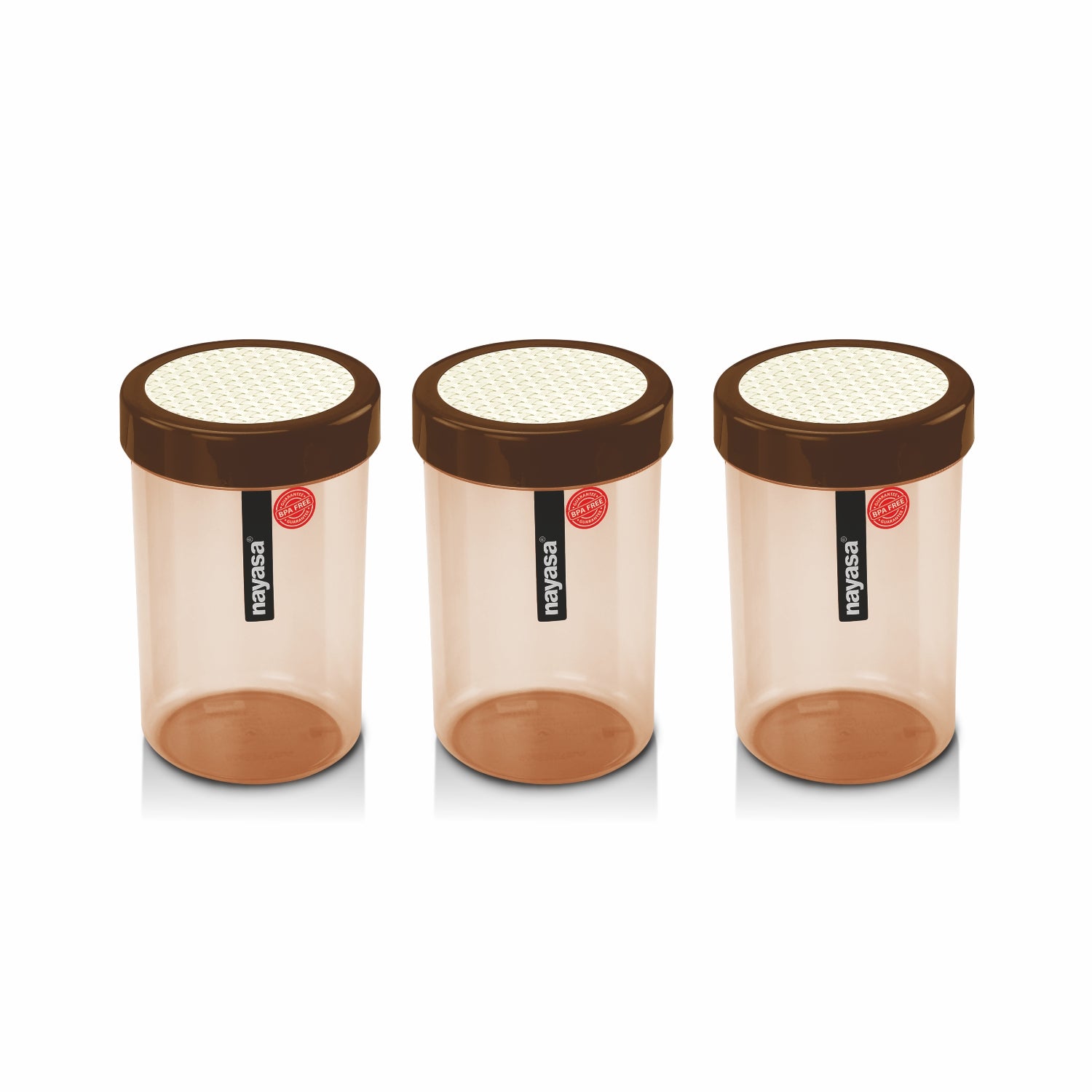 Retro Food Storage Container Brown / 1500 ml / Set of 3