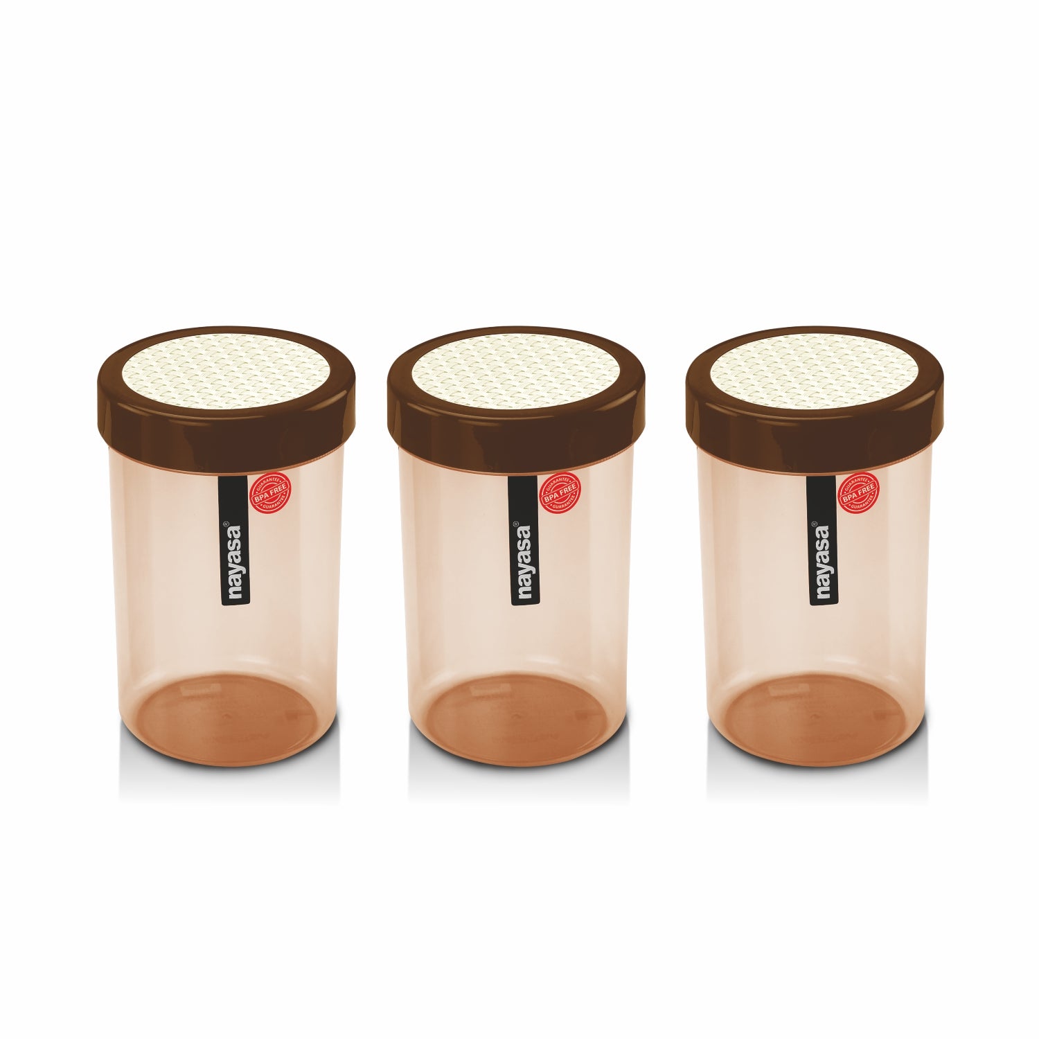 Retro Food Storage Container Brown / 2000 ml / Set of 3
