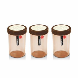 Retro Food Storage Container Brown / 2000 ml / Set of 3