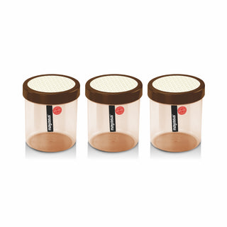 Retro Food Storage Container Brown / 2500 ml / Set of 3