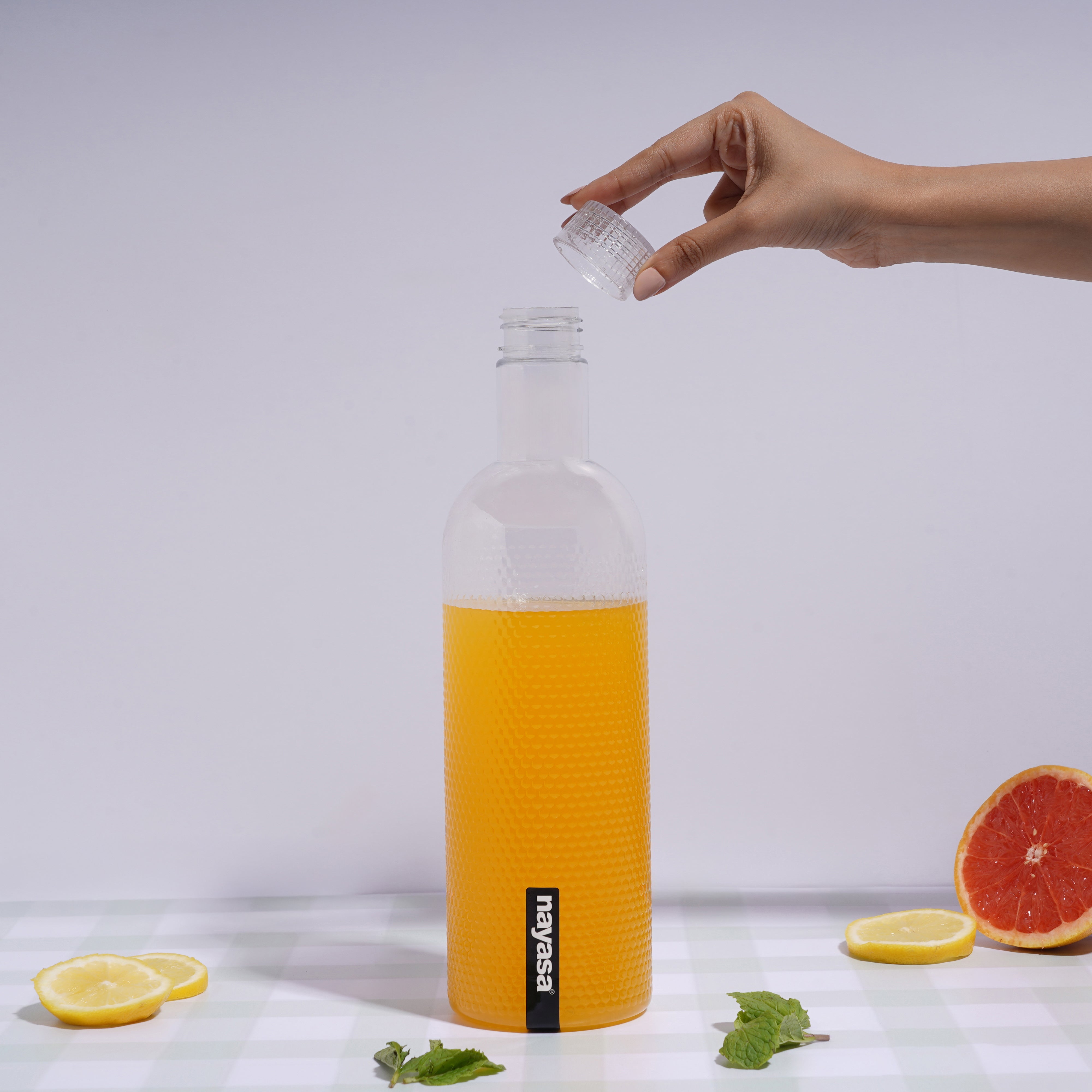 Turtle Plastic Water Bottle Clear / Set of 5 / 1000 ml