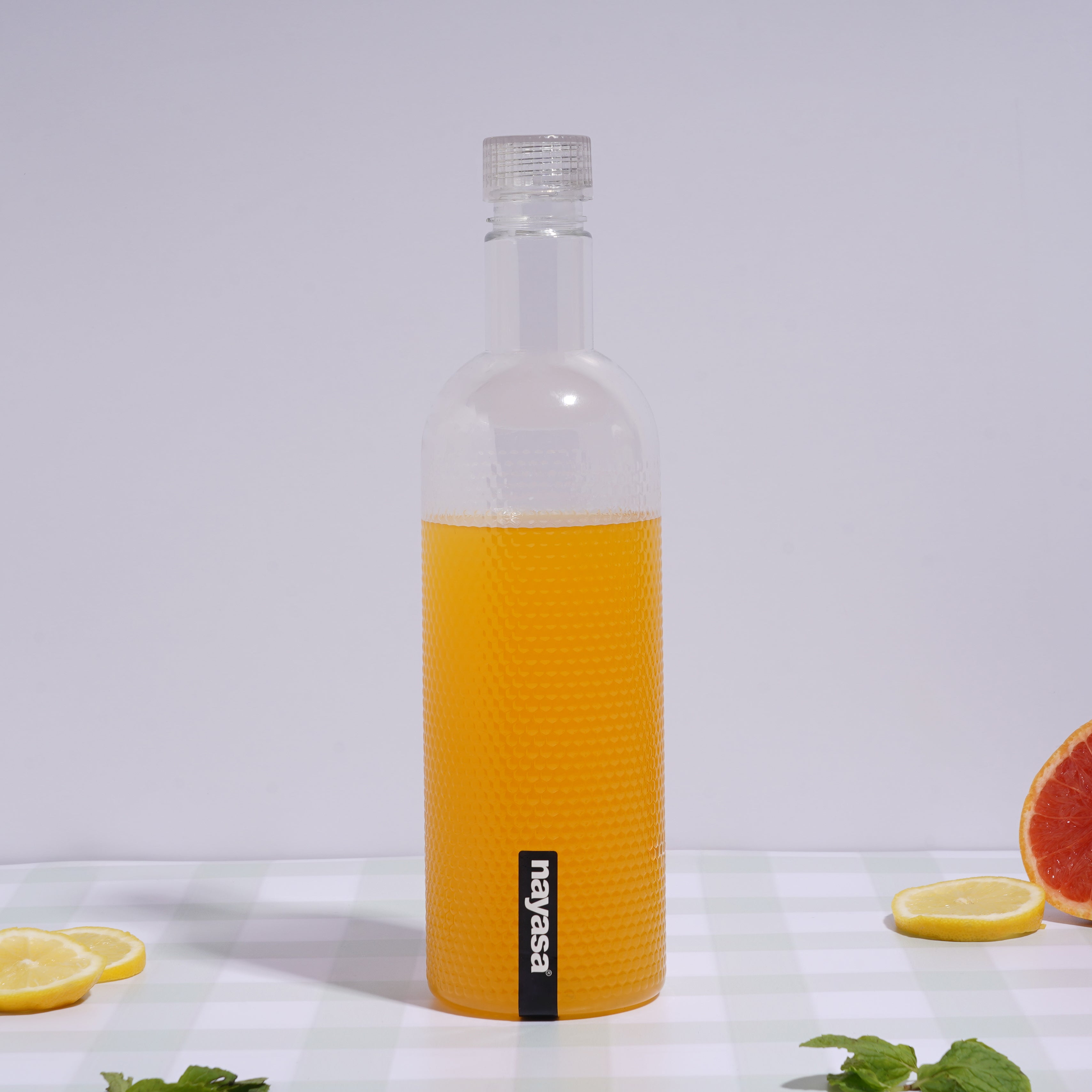 Turtle Plastic Water Bottle Clear / Set of 6 / 1000 ml