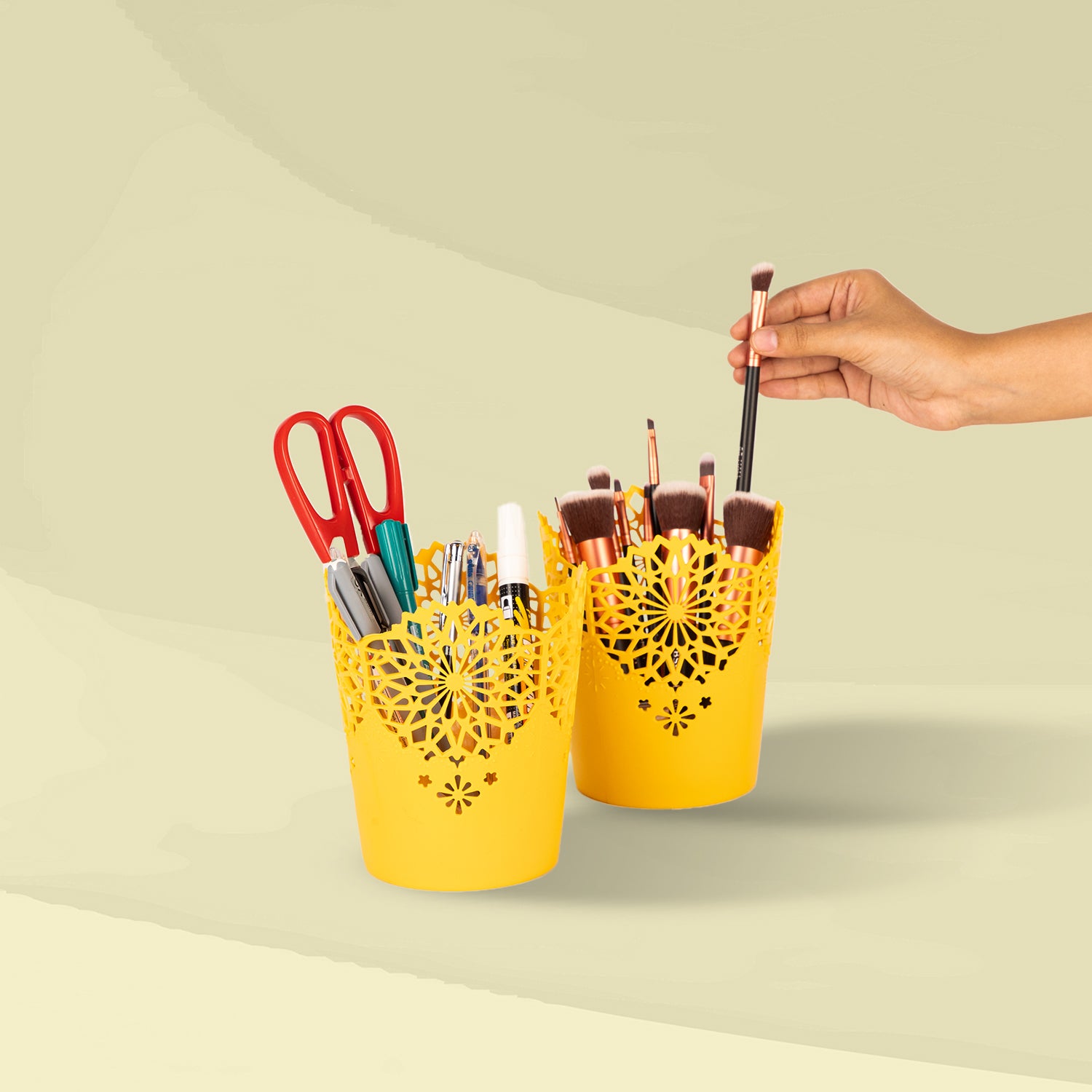 Lacy Tall, Set of 2 Yellow