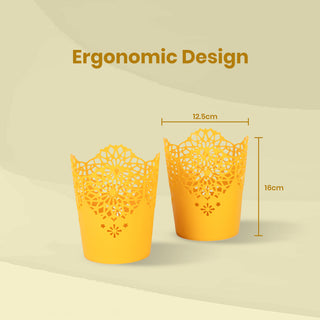 Lacy Tall, Set of 2 Yellow