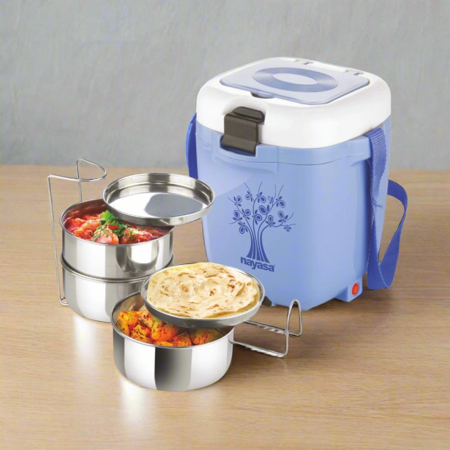 Electromate Electric Lunch Box Blue / 3 Layer