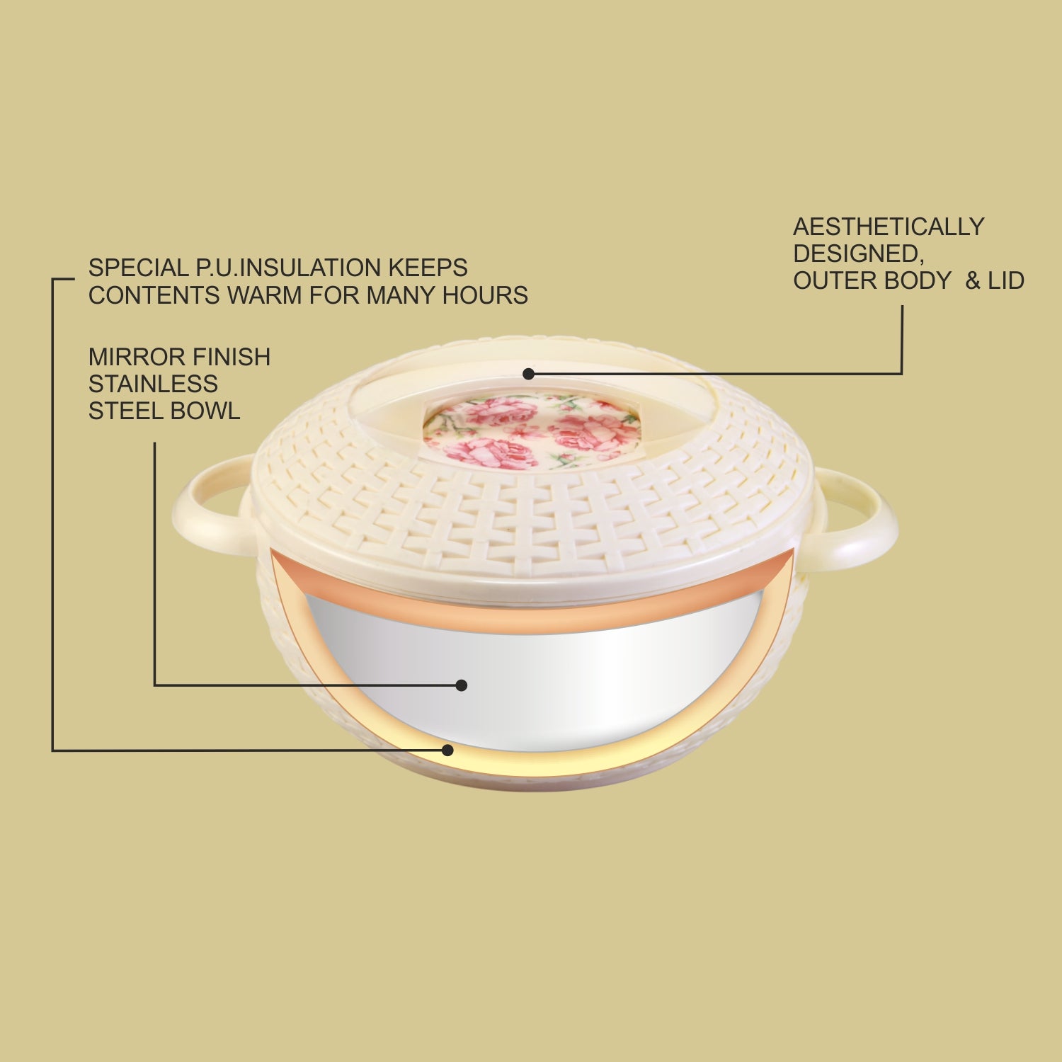 Ambrosia Casserole 1500 Ml Beige