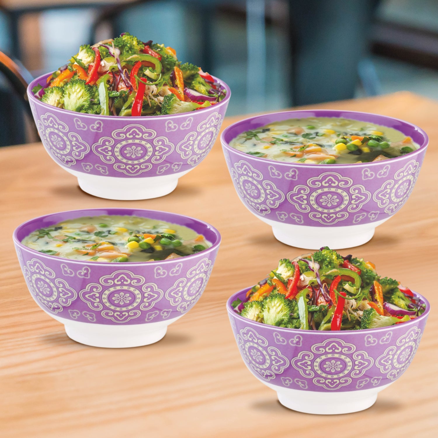 Melamine Noodle Bowl Deluxe, 750 ml Liberty Purple / 4