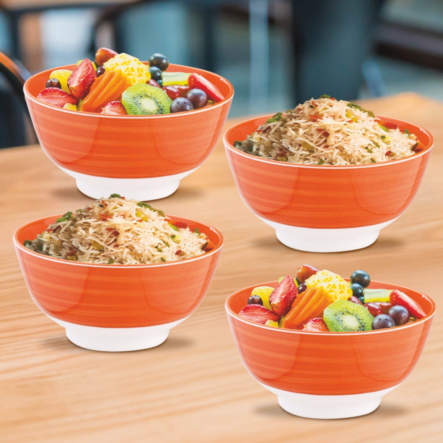 Melamine Noodle Bowl Deluxe, 750 ml Rustic / 4