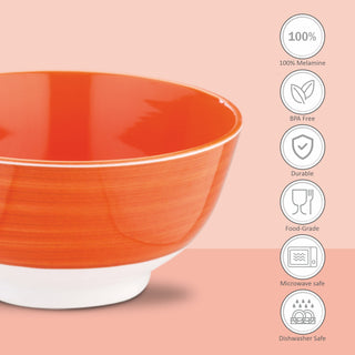Melamine Noodle Bowl Deluxe, 750 ml Rustic / 4